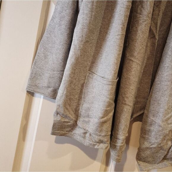 NWT J.Jill gray heather open front cardigan sweater with pockets XLP - Picture 3 of 6